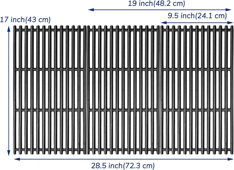 Utheer 17 inch Cast Iron Cooking Grate for Charbroil Tru Infrared 463255020 463242716 463242715 463276016 466242715 466242815 463257520, Replacement Grill Parts for Nexgrill 720-0882A - Image 2